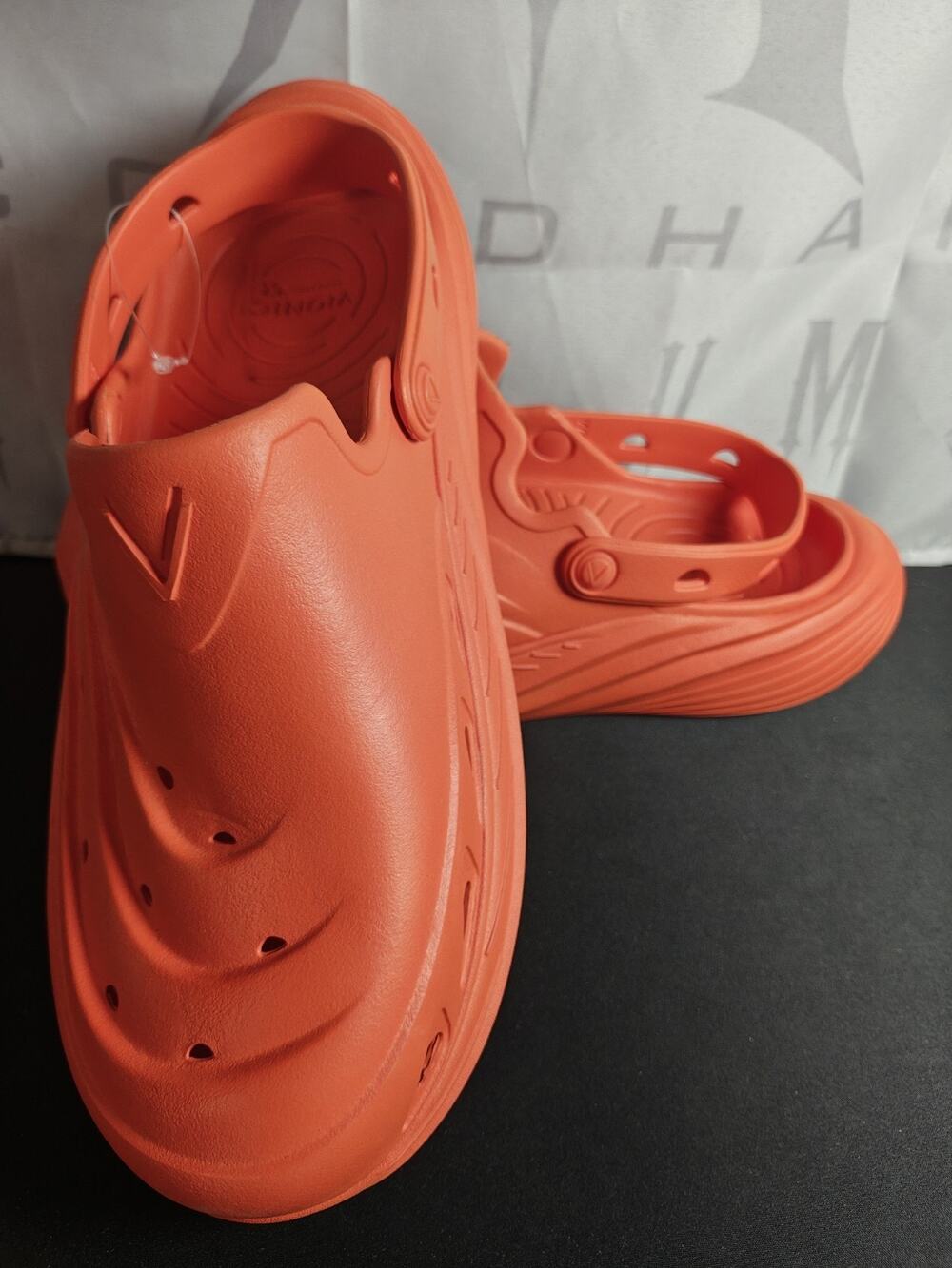 VIONIC W12 M10 Wave Recovery RX Clogs Orange Supportive Rubber Shoes Unisex